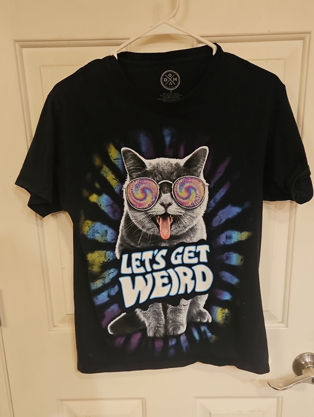 Let's Get Weird Black Cat Graphic Tee - Short Sleeve